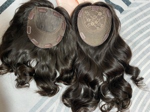 6x7100% European Remy Hair Silk Base topper donna Top Piece 4x4 Silk Full Volume Silk Base Women Toppee Women Hair Toupee - Product Image 3