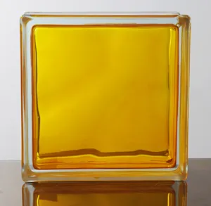 Hot Koop Helder Glas Baksteen Of Gekleurde Glazen Blocks190 * 190*80Mm Voor Building Decoratie