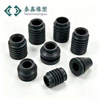 Manchon anti-poussière conique extensible en caoutchouc noir TaiXin pour vérin hydraulique, protection de tige de piston, soufflet en caoutchouc
