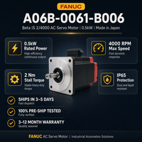 Moteur servo AC FANUC A06B-0061-B006 Beta IS 2/4000 d'origine, 0,5 kW, 4000 tr/min, capuchon rouge, moteur servo pour machine CNC, fabriqué au Japon