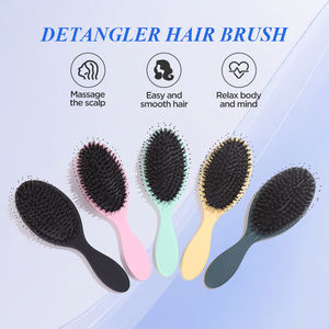 Venta al por mayor de cerdas de jabalí de nailon, cepillo para el cuidado del cabello, paleta desenredante húmeda/seca ecológica - Product Image 2