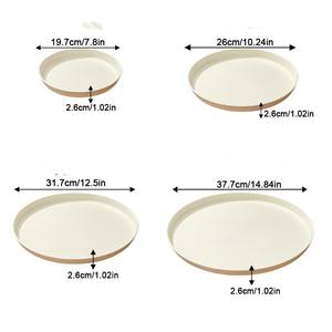 8/10/12/15 Inch Large Round Plastic Food Tray Plate Dish,Dishwasher Safe for Food,BBQ,Candles,<strong>Baklava</strong>,Breakfast,Pet Feeding Mats - Product Image 6