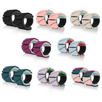 En gros, poids de cheville en silicone bicolores réglables avec logo personnalisé pour fitness et exercice, et bandes de poignet triangulaires à Velcro, poids de main de 1 kg