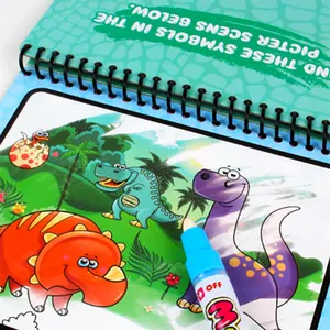 Kustom anak-anak air ajaib lukisan libros erasable hewan mewarnai buku Percetakan untuk anak-anak