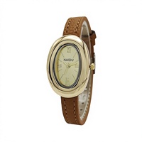Nouvelle Arrivée Montre Femme à Quartz Écologique Style Français Ovale Haut de Gamme Rétro Niche Élégante Bracelet en Alliage