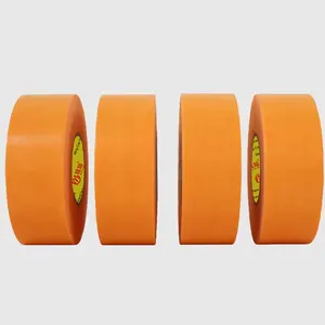Aangepaste Oranje Maskeren Washi Papier Tape 100u Geen Lijmresten Enkelzijdig Water Geactiveerd Rubber Lijm Hittebestendig