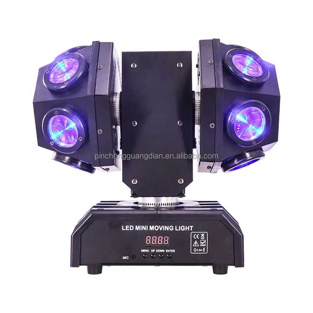 Ktv Dj 12Pcs 10W Dubbele Armen Spider Led Moving Head Lights Disco Rood Groen Laserlicht Bewegend Licht