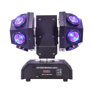 KTV DJ 12 Chiếc Đèn Đầu Di Chuyển Led Hình Nhện Hai Tay 10W Đèn Laser Màu Xanh Lá Đỏ Sàn Nhảy Đèn Di Chuyển