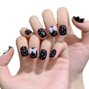 Nuevo estilo 3D moldeado a mano lindo lazo de lunares <span class=keywords><strong>uñas</strong></span> <span class=keywords><strong>cortas</strong></span> - Product Image 5