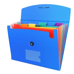 Forniture per ufficio formato A4 FC ignifugo impermeabile 7 13 24 tasche fisarmonica cartella file espandibile organizzatore di documenti con labbro