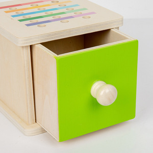 ของเล่นไม้มอนเตสซอรี่อเนกประสงค์ กล่องใส่<span class=keywords><strong>ลูก</strong></span>บอลและเหรียญ ช่วย<span class=keywords><strong>พัฒนา</strong></span><span class=keywords><strong>สมอง</strong></span>เด็กและฝึกการรับรู้สี - Product Image 5