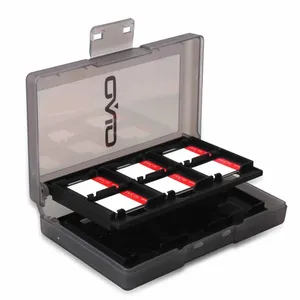 24合1便携式游戏卡盒防抱死制动系统防震硬壳任天堂Switch 24pcs游戏卡盒盖，带卡槽