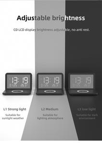 Cargador con Calendario <span class=keywords><strong>Perpetuo</strong></span>, Logotipo OEM, 2024, Superventas, Cargador de Escritorio para Teléfono con Carga Súper Rápida, Reloj Despertador, Cargador Inalámbrico con Pantalla LCD - Product Image 6