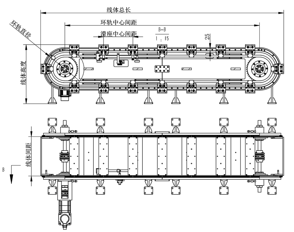 Vertical Guide Machine Component Vertical Guide Rail Conveyor System for Automated Production