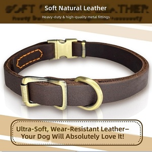 Collier réglable pour chiens de petite, moyenne et grande taille, berger allemand, <span class=keywords><strong>malinois</strong></span>, S M L XL, noir et marron - Product Image 2
