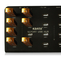 Hub répartiteur USB 2.0 pour ordinateur, qualité industrielle, 16 ports GH016, alimentation, synchronisation des données, test des clés USB, mémoire