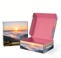 Boîtes en carton ondulé personnalisées, emballages cadeaux et d'expédition écologiques avec revêtement UV, laminage mat, doublure en éponge, OEM