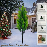 Pohon Natal Plastik Buatan, Cabang Pinus, Jarum Pinus, Simulasi Tinggi, Dekorasi Pernikahan, Halloween, Rumah, Tahan Lama, Ringan