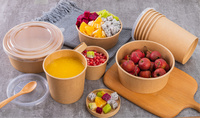 Conteneur alimentaire en papier en gros pour soupe, curry, pâtes et emballages à emporter pour restaurants