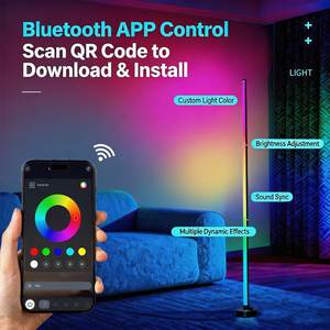 <b>RGB</b> LED Floor Lamp Candlestick Acrylic PVC Space Themed USB Powered Remote <b>Control</b> for Living Room Bedroom Decor - Product Image 4