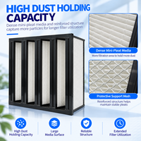 Filter Udara V-bank Efisiensi Tinggi, Filter Udara AC, Kotak V-bank Rigid, Filter Hepa untuk Penggunaan Sistem AHU HVAC
