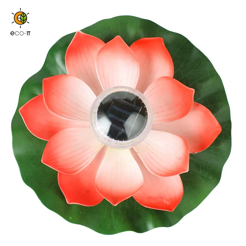 Bunte Lotus form schwimmende wasserdichte dekorative Blume Solar Pool schwimmende Licht