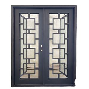 Fer forgé durable de porte principale de modèle de défilement populaire avec des détails d'<span class=keywords><strong>artisan</strong></span> - Product Image 1