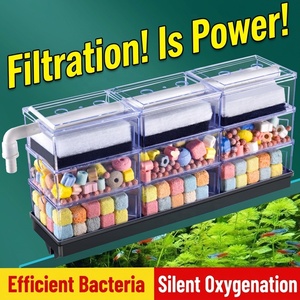 Filtre à goutte à goutte JSD en acrylique transparent à suspendre pour <span class=keywords><strong>aquarium</strong></span>, filtre multicouche effet pluie pour la purification de l'eau des petits poissons rouges et des tortues - Product Image 5