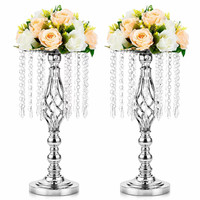 Centre de table de mariage DREA Support de fleurs Support de vase à fleurs en métal et fer Centre de table de mariage en cristal Décorations