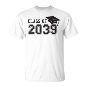 T-shirt de remise de diplôme de la classe de 2039, premier jour d'école, Grow With Me - Product Image 1