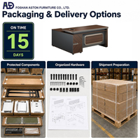 Meubles de bureau commerciaux, bureau de direction en forme de L avec armoire latérale pour bureau de direction