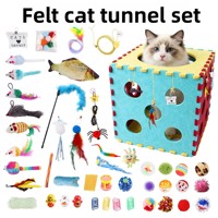 Jouet pour chat, coussin interactif en peluche avec clochette et plumes, pour usage intérieur