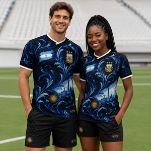 High Quality Thailand Trade 2026 Men National Football Team Home and Away Argentina Soccer T <strong>Shirt</strong> and Short Kit With Number 10 - Product Image 1