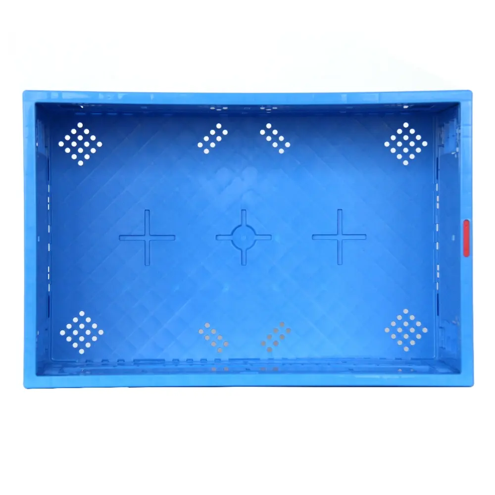 Industrial automated warehouse storage picking stackable foldable collapsible plastic storage totes plastic crates