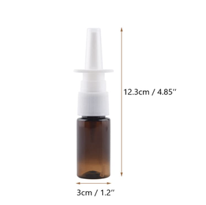 Flacon pulvérisateur Nasal vide en plastique, 30ml/1oz, rond ambre, avec brumisateur fin, pompe, récipient nettoyant pour les Applications salines - Product Image 2