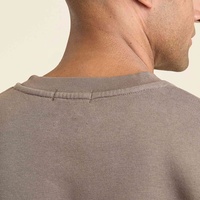 Logo personnalisé Marron Léger Classique Ras Du Cou Confortable Pull Sweatshirt pour Hommes