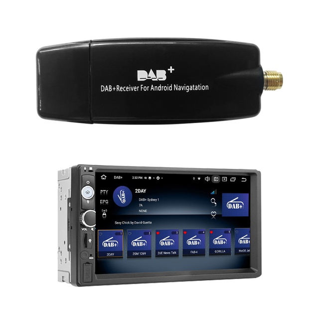 TOPSOURCE DAB+009 CE Certified USB Connected Antenna Digital Radio Receiver for Universal Android Car Radio FM Digital Audio