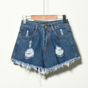 Shorts <span class=keywords><strong>de</strong></span> mezclilla elásticos rasgados <span class=keywords><strong>de</strong></span> talla grande <span class=keywords><strong>para</strong></span> mujer, transpirables, estilo vintage, con estampado <span class=keywords><strong>de</strong></span> moda <span class=keywords><strong>para</strong></span> verano, <span class=keywords><strong>para</strong></span> chicas y damas <span class=keywords><strong>de</strong></span> talla grande. - Product Image 3