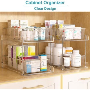 Organiseurs et rangements sous l'évier à <span class=keywords><strong>2</strong></span> niveaux, organisateurs de placards de salle de bain empilables multi-usages, organisation de cuisine avec séparateurs - Product Image 5