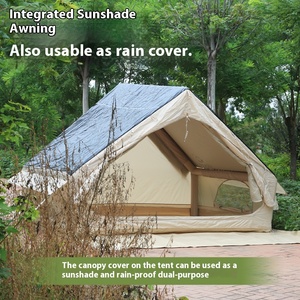 <span class=keywords><strong>Tente</strong></span> <span class=keywords><strong>gonflable</strong></span> de camping en plein air 6.3 couleurs avec auvent, coupe-vent, résistante à l'eau, portable, adaptée à la nuit en famille - Product Image 6