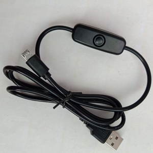1m 3A USB 2.0至微型5pin B公电缆，用于充电，带2个内芯黑色20AWG - Product Image 1