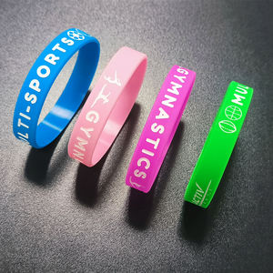 AiesecマグネットモンタービーズトレッドパワークリスチャンスマートウェイトエンボスポップシリコンウェイトブレスレットHommeプロモーションリストバンド - Product Image 3