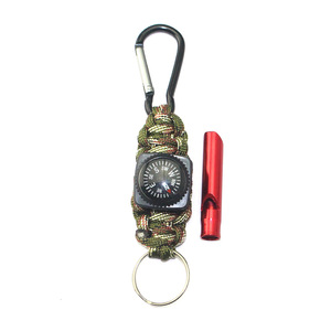 Portachiavi di Sopravvivenza per Esterni in Corda Intrecciata, con <span class=keywords><strong>Bussola</strong></span>, Fischietto di Sopravvivenza, Ciondolo Multifunzionale - Product Image 1