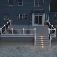 Balustrades en alliage d'aluminium thermolaqué de qualité supérieure, rampes de terrasse en verre, escaliers sur mesure, rampes de balcon, résistantes à la rouille et à l'eau