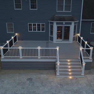 Balustrades en alliage d'<span class=keywords><strong>aluminium</strong></span> thermolaqué de qualité supérieure, rampes de terrasse en verre, escaliers sur mesure, rampes de balcon, résistantes à la rouille et à l'eau - Product Image 2