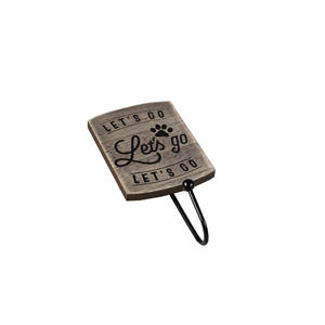 Perro mamá regalo huellas madera perro Correa gancho para suspensión vamos a ir por un paseo señal - Product Image 6