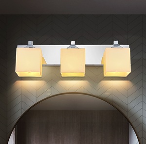 โคมไฟติดผนัง LED ดีไซน์ใหม่ทันสมัย กันน้ำ IP44 สำหรับห้องน้ำ กระจกเงาในบ้าน ขั้วหลอด E26 วัสดุสแตนเลส เหมาะสำหรับโรงแรม ไฟติดกระจก - Product Image 1