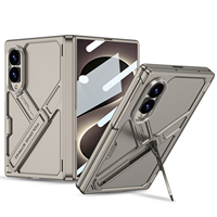 GKK Desain Sederhana Mewah Pelindung PC Full-Body dengan Stand Putar 360 Derajat, Anti Guncangan, Tahan Air, Warna Polos untuk Z Fold 7 Fold8