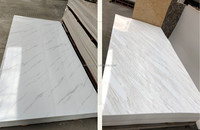 Panel Dinding PVC Motif Marmer Anti Air Foshan, Lembaran Marmer PVC Tekstur Marmer Palsu, Perekat Sendiri 10x4 8x4