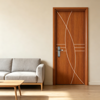 Puerta Interior Moderna Hanyu con Acabado WPC, Impermeable, con 1 Año de Garantía, para Dormitorio, Estudio, Baño, Sala de Estar, Cocina y Hotel